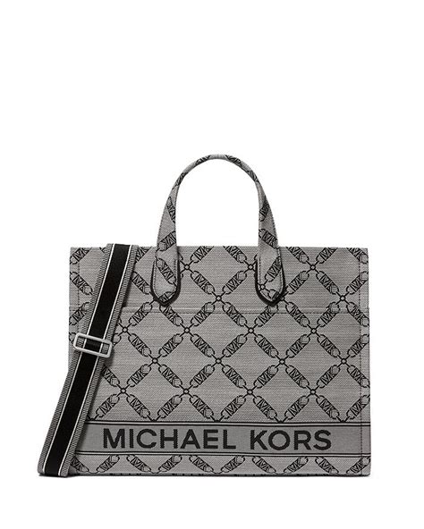 michael kors grab bag jacquard|MICHAEL Michael Kors Gigi Logo Large Grab Tote .